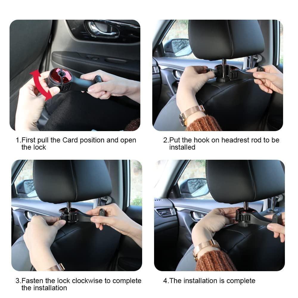 🔧 2-in-1 Car Seat Hook & Phone Holder (Set of 2)