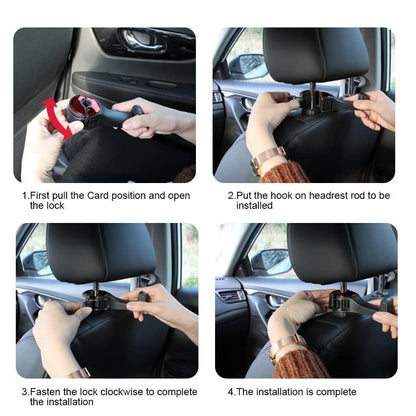 🔧 2-in-1 Car Seat Hook & Phone Holder (Set of 2)